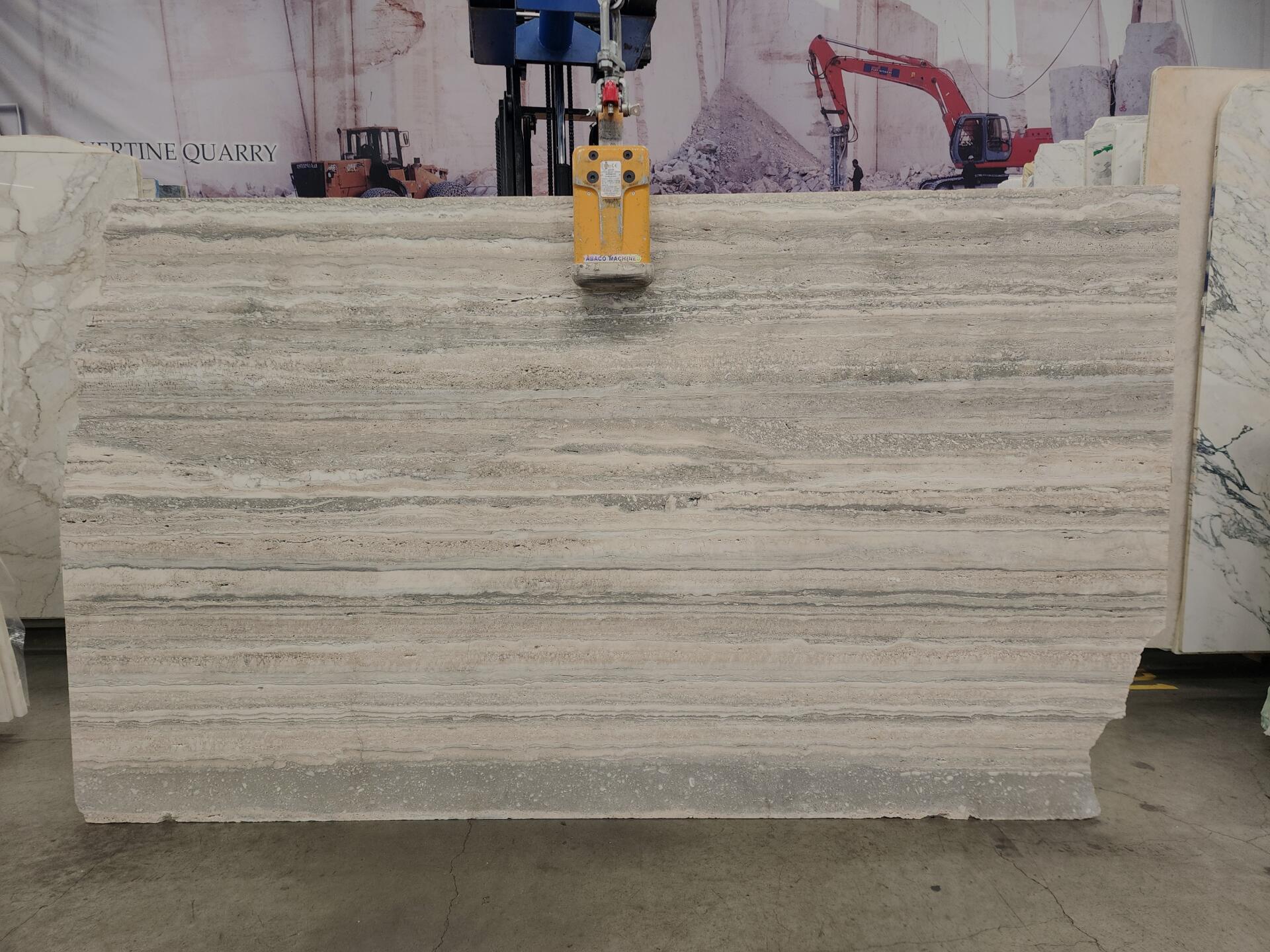 Silver Travertine Unfilled Slab