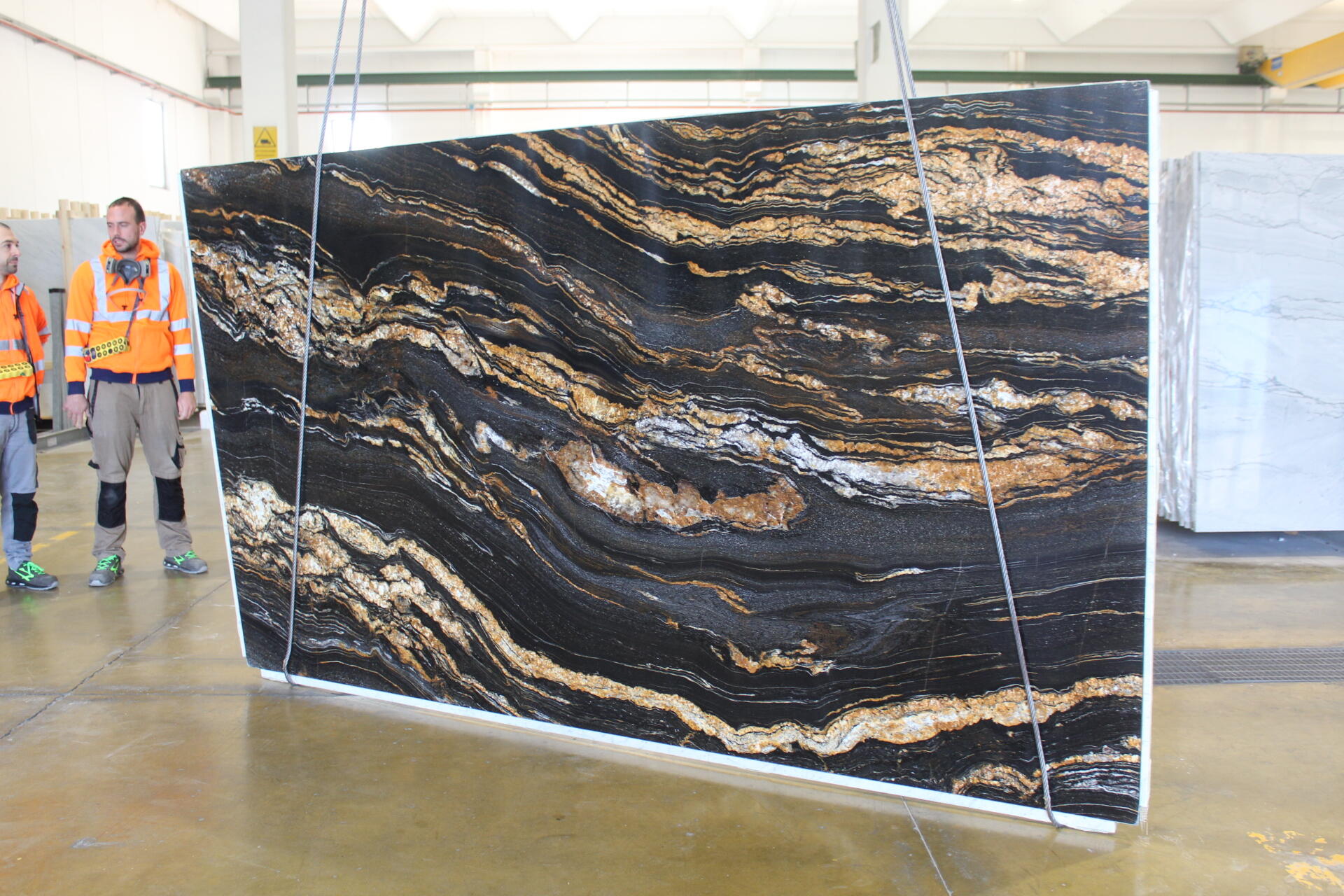 Black Taurus Leather 2cm Slab