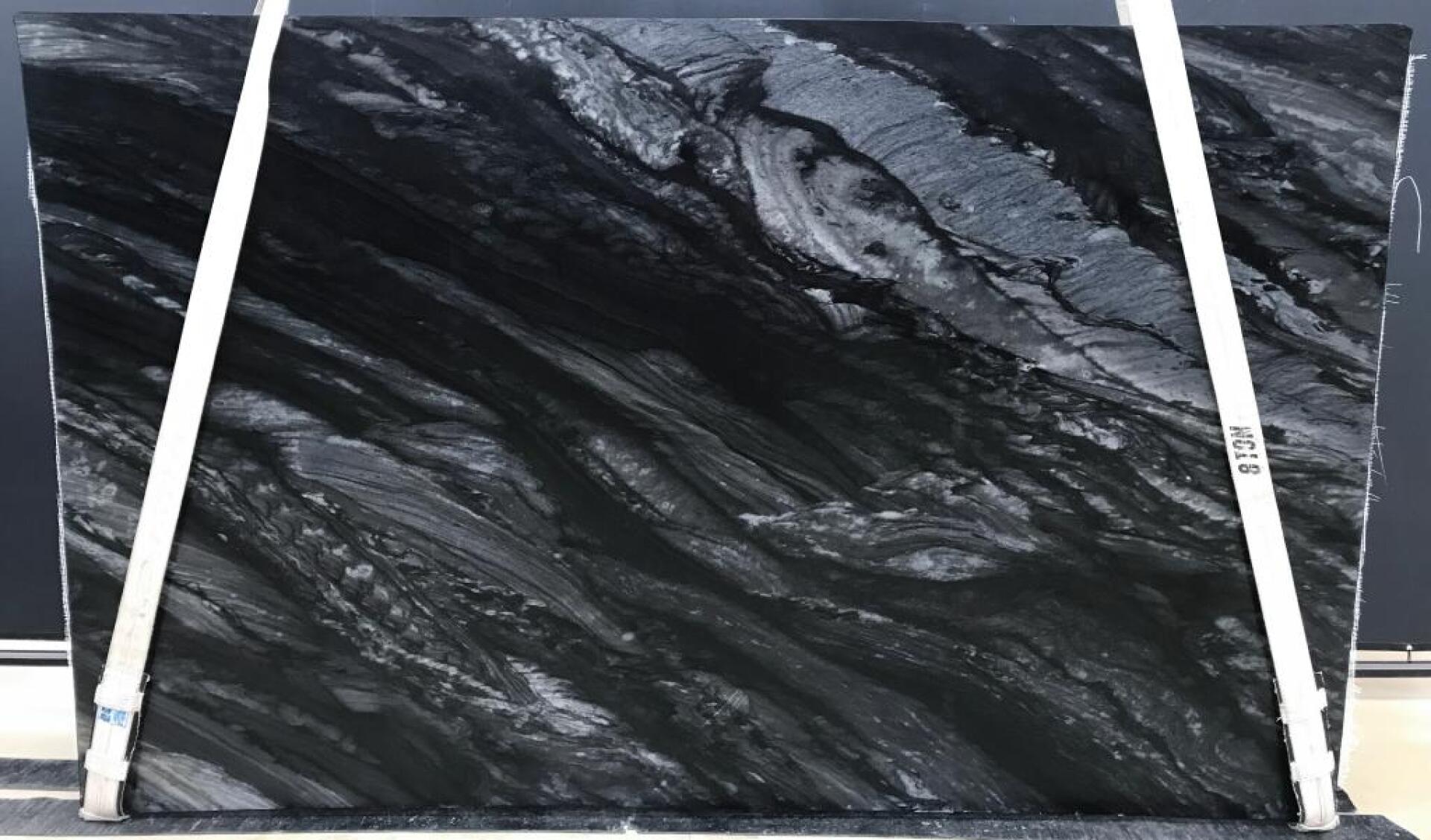 Black Tempest Leather Finish 2cm Slab