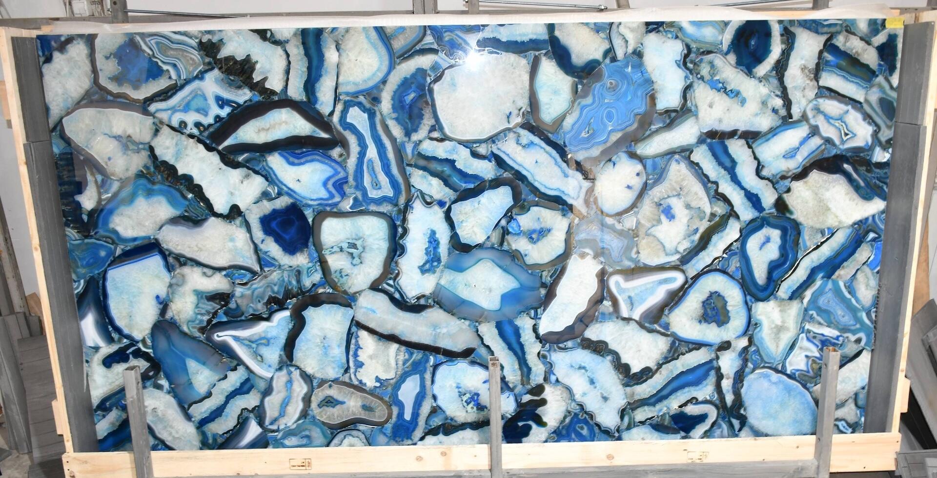 Blue Giant Irregular Shape Agate 2cm Slab