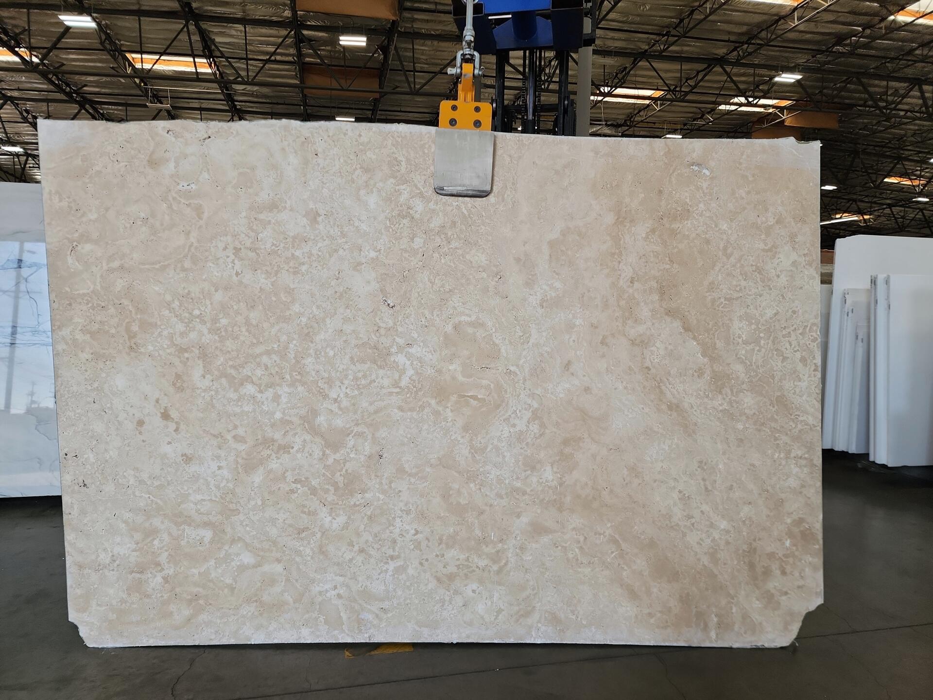 Roman Travertine Light Cross Cut Dual Finish 2CM Slab