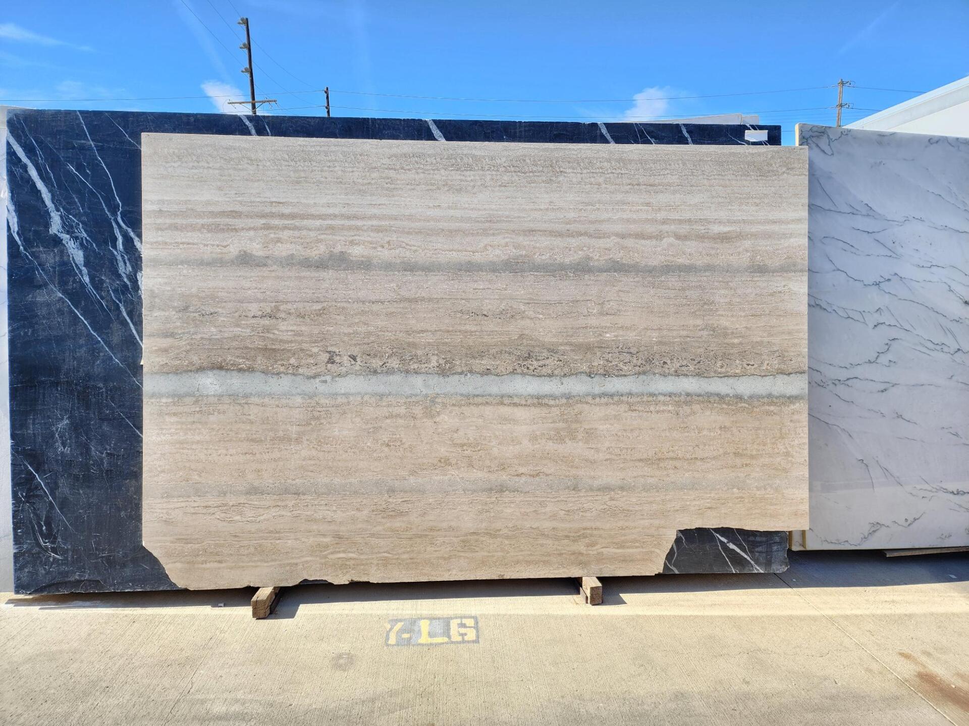 Roman Travertine Polished/Vein Cut 2cm Slab