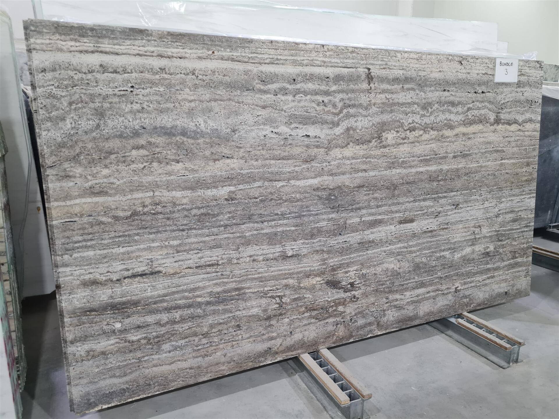 Silver Light Travertine Honed/Unfilled 2cm Slab