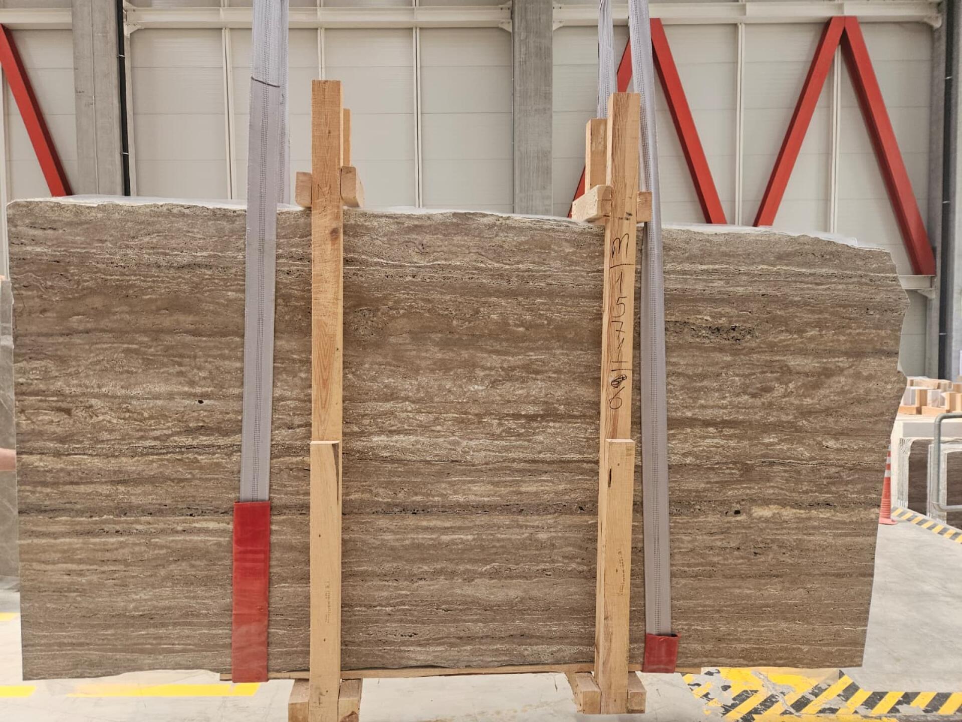 Titanium Travertine Leather/Unfilled 2CM Slab