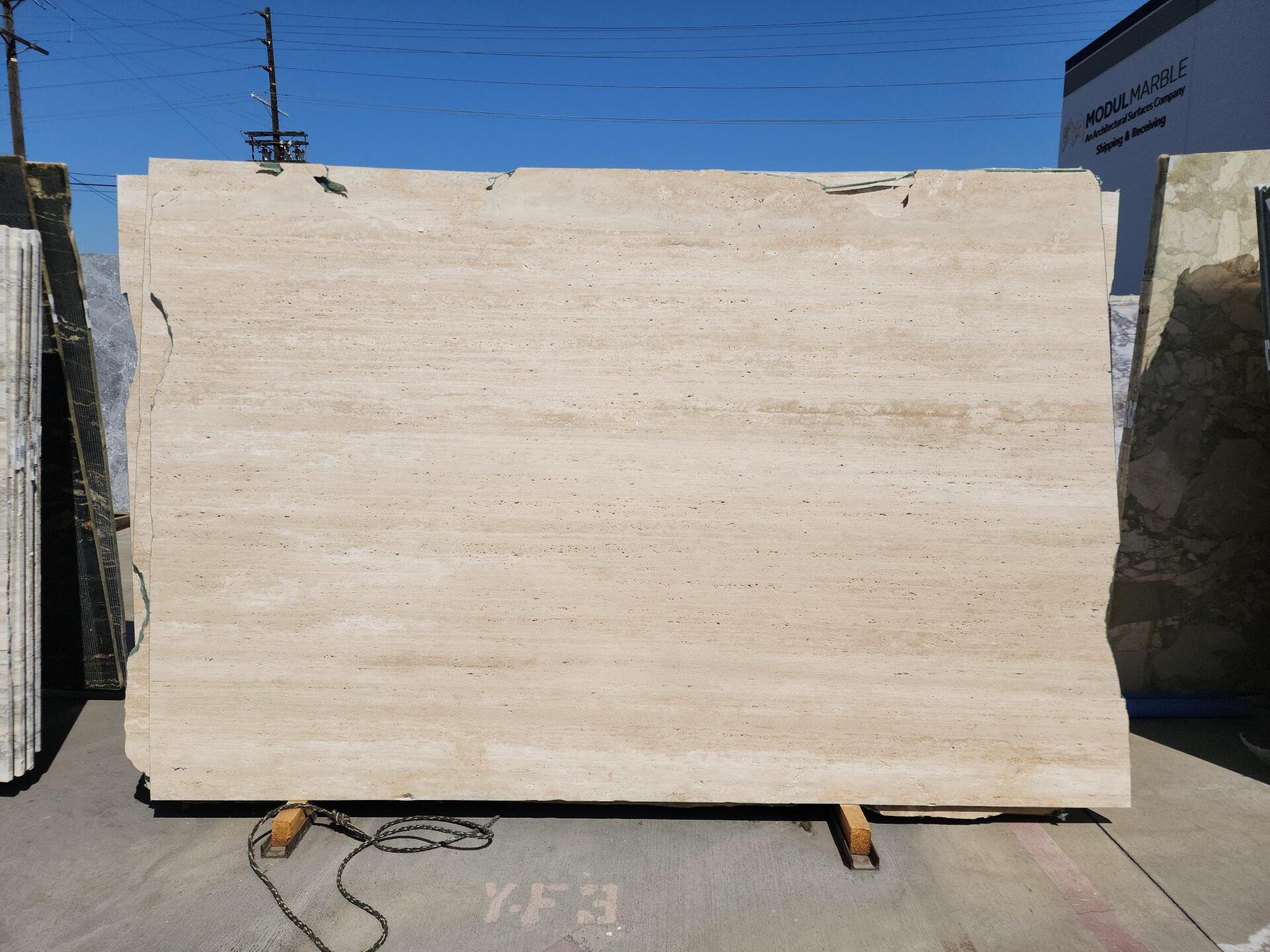 Roman Travertine Light Honed/Unfilled 2cm Slab