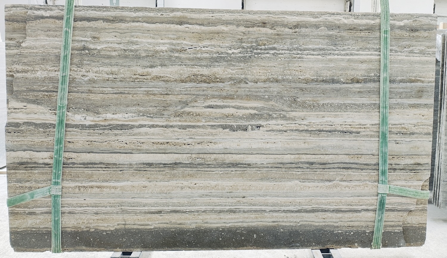 Silver Travertine Unfilled Honed Finish 2cm Slab