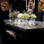 Agate atena dining room table and walls