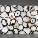 Giant silver agate stone slab