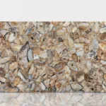 Light agate atena slab with gold details