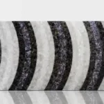 Agate Black Diamond slab with wave design in black and white