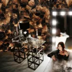 Dark agate decorative bathroom wall