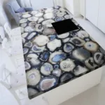 Gray and blue agate kitchen countertop