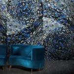 Blue Agate Helix design decorative wall
