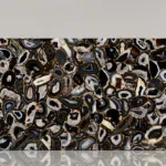 Agate Umbra slab with gold features