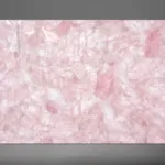 Backlit pink quartz slab