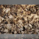 Backlit dark smoky quartz slab