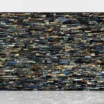Blue and gold tigers eye slab