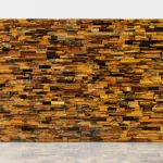 Tigers eye slab in blue and gold