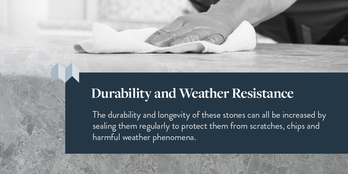 Durability and longevity of stone slabs.