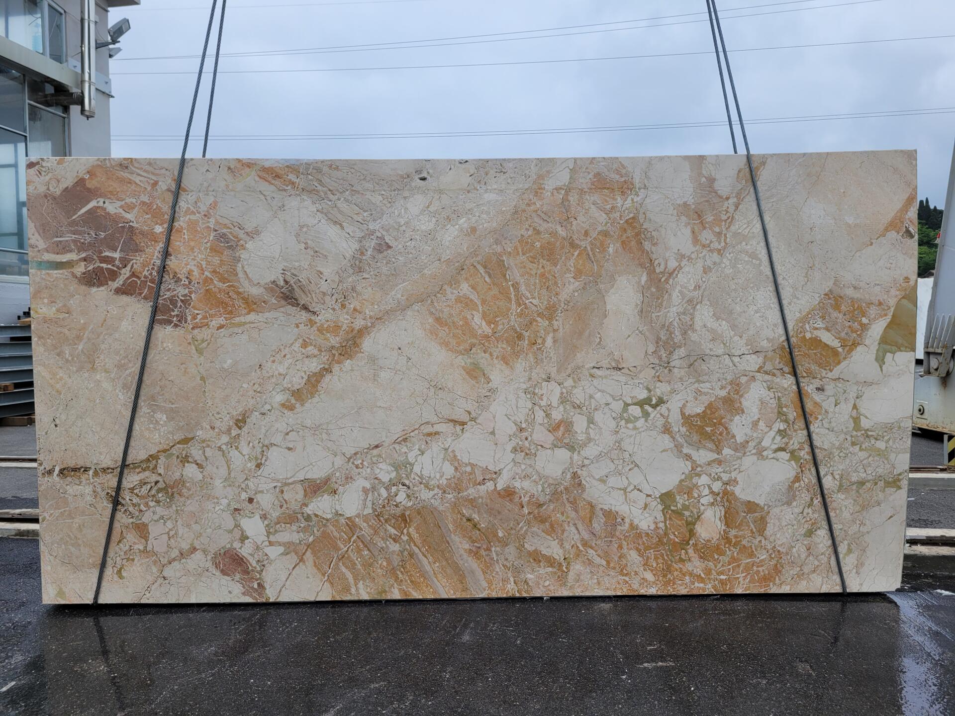 Breccia aurora marble slabs