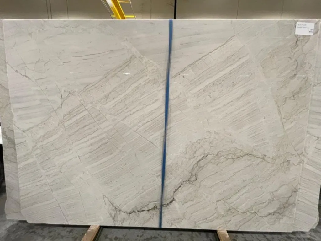 Sea pearl quartzite slab.