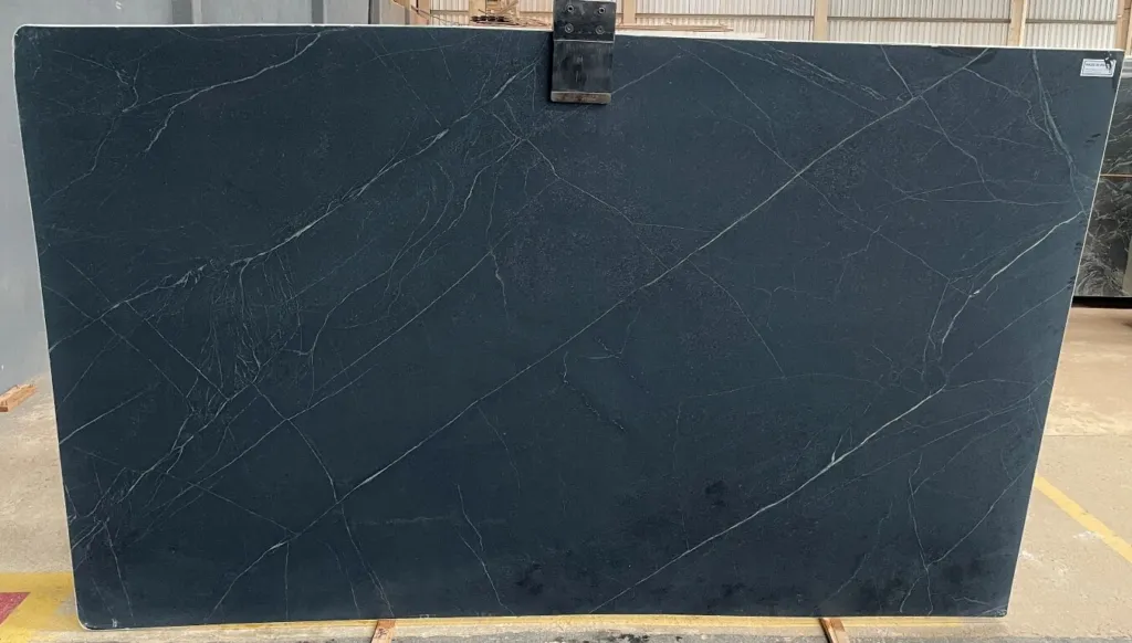 Saratoga black soapstone countertop.
