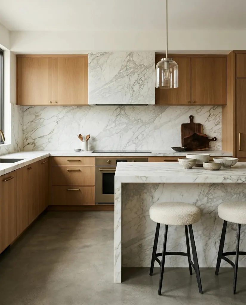 Calacatta classico countertop used in a kitchen.