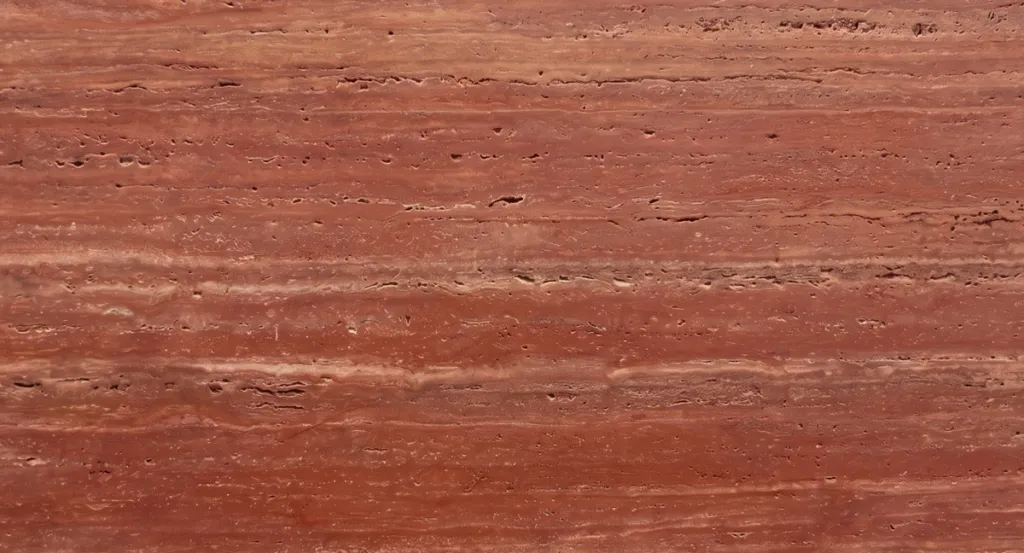 Close-up of Travertino Rosso